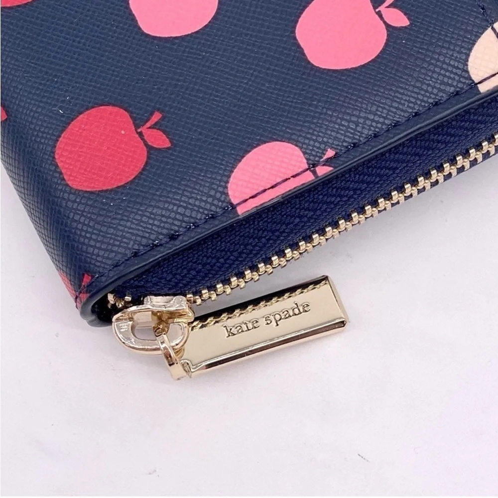 Kate Spade Perfect Orchard Apple Large Zip Continental Wallet